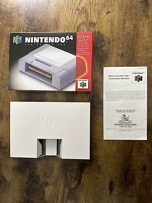 Nintendo 64 Controller Pak-N64 Memory-Box & Inserts ONLY-EXCELLENT Condition! • $20