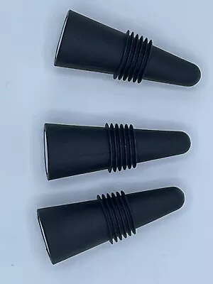 3PCS Rubber Bottle Stoppers Glass Wine Stoppers Wedding Wine Stopper Black • $9.99