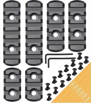 6PACK M Lock Picatinny Rail 3/5/7/9/11/13 Slot Set M-Lok Picatinny Rail-US Stock • $11.99