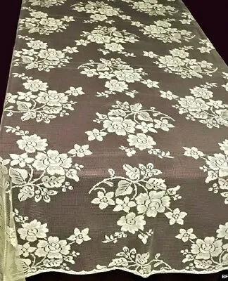 $40 • Buy Rose Bouquet Lace Tablecloth Ivory 52' X 70  Rectangle Diningroom Wedding Party
