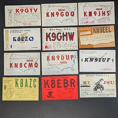 LOT OF 250 VINTAGE CB RADIO QSL CARDS 1950s US USSR Japan Germany + Many More • $115