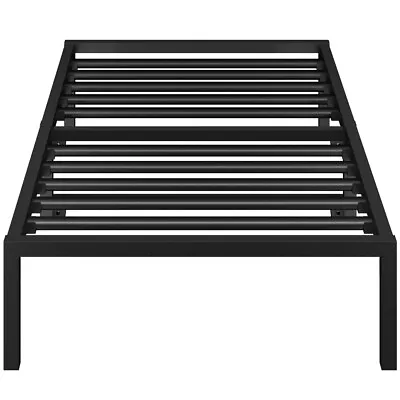 15 Inch Twin/Twin XL/Full/Queen Metal Platform Bed Frame Without Headboard Black • $53.59