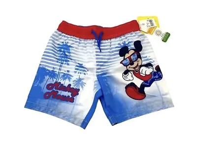 NWT Disney Junior Toddler Boys Size 4T Swim Trunks Mickey Mouse • $12