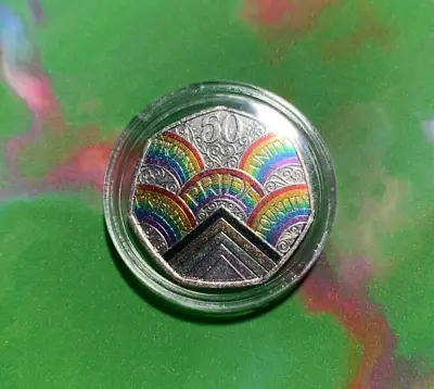 £6.99 • Buy 50 Years Of Pride 50p 2022 Fifty Pence With Colour Vinyl In Coin Capsule