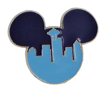 Mickey Head Shape Seattle Skyline Individual Disney Park Trading Pin ~ Brand New • $8.99