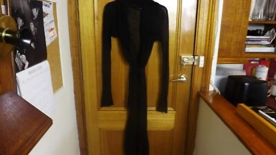 $65 • Buy Scanlan & Theodore Knit Cardigan / Coat ~ Size  M/L Or 12 / 14 ~ Black Linen