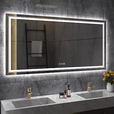 1200x800mm LED Front Backlit Bathroom Mirror Fogless Anti-aging Premium HD Glass • $379.94