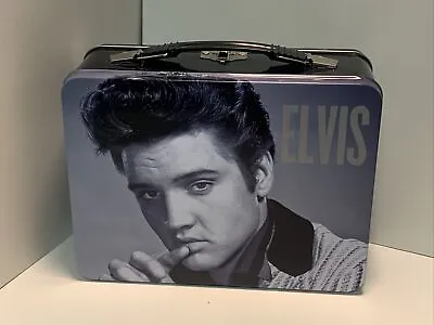 Elvis Presley Collectible 2017 Vandor Large Tin Tote 50s Elvis Photo Lunch Box • $9.75