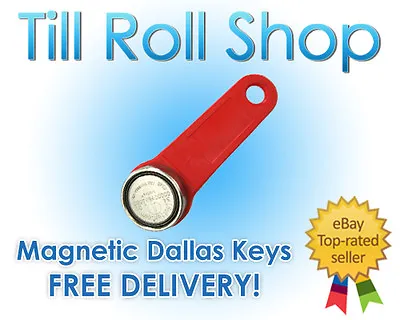 1 X Red Dallas Key Magnetic Fob IButton 1-Wire EPOS - Free Del! • £7.54