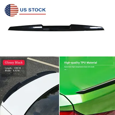 Universal Glossy Black Car Spoiler Rear Roof Trunk Tail Spoiler Wing Blade USA • $32.11