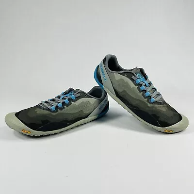 Merrell Barefoot Vapor Glove 4 Shoes Womens 8.5 Gray Camo Athletic Trail J52504 • $34