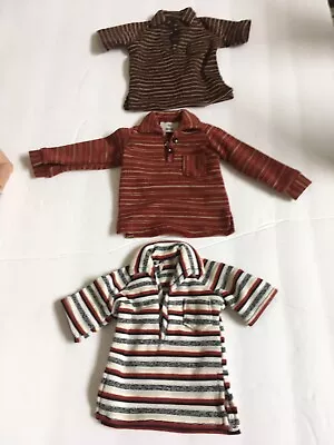 OOAK HANDMADE Doll Clothes LOT Of 3 Striped SHIRTS Fits 17  Matt Doll • $24.99
