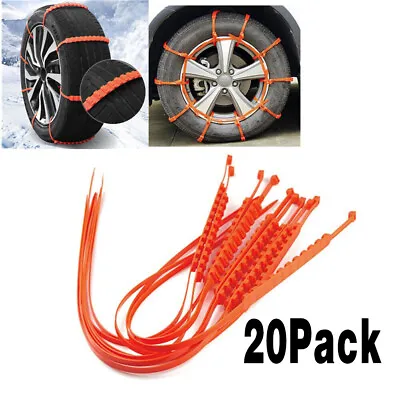 20 PCS Universal Winter Snow Mud Anti-skid Tire Chains For Car SUV Adjustable/ • $36.81