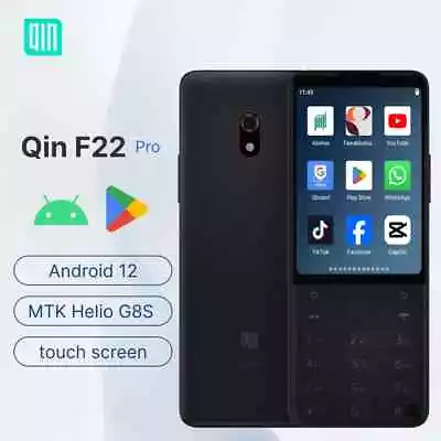 BLACK Qin F22 Pro GOOGLE PLAY Feature Phone 4GB 64GB • £189.99