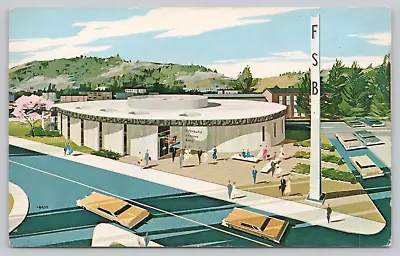 Postcard Fitchburg Savings Bank Fitchburg Mass • $4.75