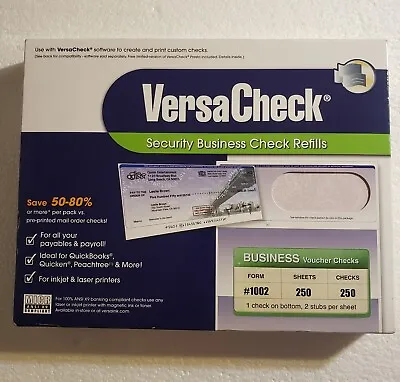 VersaCheck Security Business Check Refills: Form #1002 Voucher Checks 250 Sheets • $20