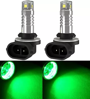 LED 20W 886 H27 Green Two Bulbs Fog Light Replacement Upgrade Lamp Stock Show OE • $25.50