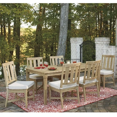 $3590 • Buy Dakota Outdoor Timber 6 Seater Dining Table And Chairs Furniture Setting | Patio