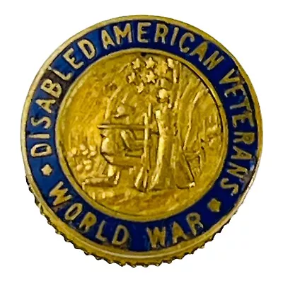 Disabled American Veterans World War Lapel Pin Vintage Military Souvenir • $18