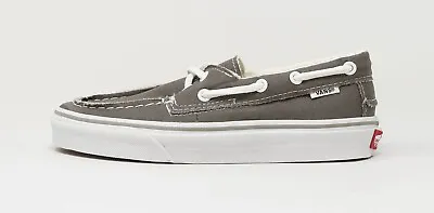 VANS Zapato Del Barco Pewter White Canvas Sneakers Waffle Sole Women Men Shoes • $40