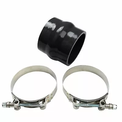 Hump Straight Silicone Hose Intercooler Coupler Tube Black  4  102mm+T-CLAMP • $8.82