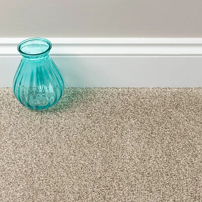 Carpet Cheap 8mm Saxony Carpet 4m 5m Lounge Bedroom Grey Carpets Only £5.49! • £219.60