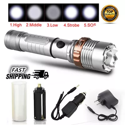 Brightest 1200000LM LED 5-Modes Rechargeable Torch Camping Flashlight Spotlight • $13.49