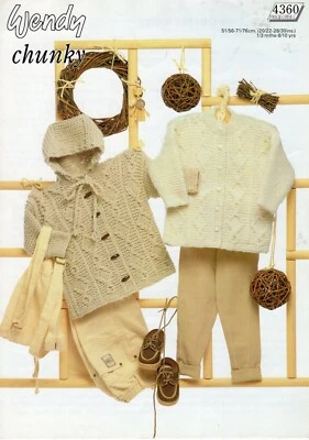 £2 • Buy Wendy 4360annd Duffle Coat Chunky Jacket  Pattern  Girls 20 - 30  1 - 10 Years