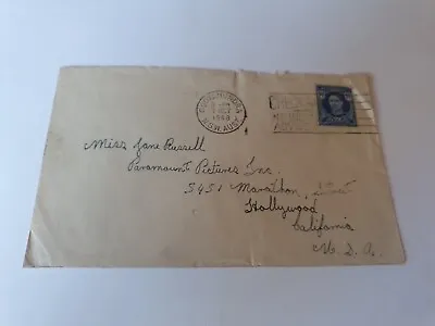 Jane Russell 1940's Film Star Fan Mail Envelope • £10