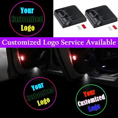 $35.88 • Buy 2x Your Customized Logo Wireless Car Door LED Light Personalized Laser Projector