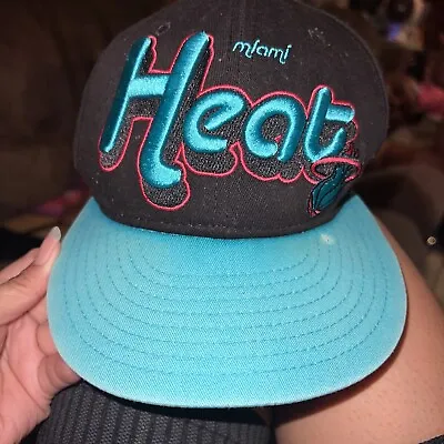 NBA Miami Heat Hardwood Classics Neon Logo New Era 9Fifty Snapback Hat Cap Adult • $15