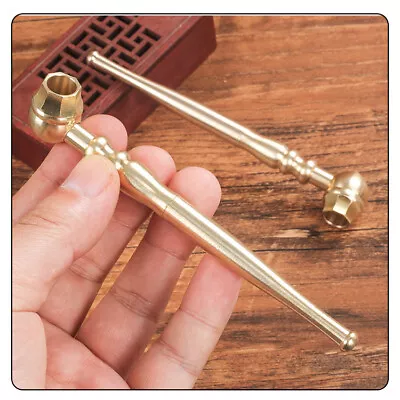 1pcs Vintage Brass Tobacco Smoking Pipes Handmade Gift Cigarette Smoking Pipe • $16.82