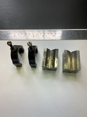 $40 • Buy Set Of 2 Machinist  V  Blocks With Clamps No Maker Mark