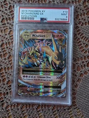 Mega M Charizard EX XY Evolutions Ultra Rare Pokemon Card 13/108 PSA 9 MINT • $54.89