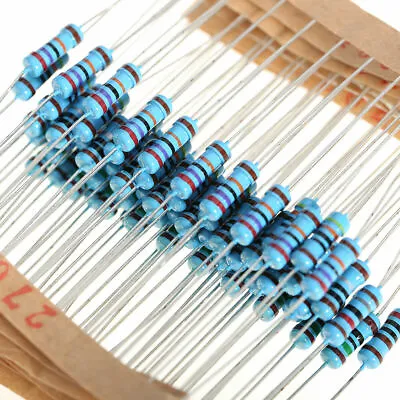 1100pcs 10X 110Value 1/2W 1% Metal Film Resistor Assortment Kit 0.1Ω ~ 10 MΩ • $14.05