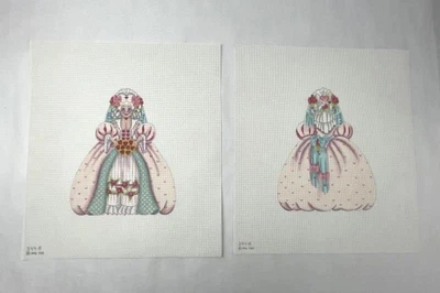 $350 • Buy Melissa Shirley Mesh Hand Painted Needlepoint Bride Princess Pattern Tree Topper