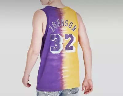 Men's Medium Mitchell & Ness LA Lakers Magic Johnson Tie-Dye Tank Top NBA #32 • $28.60