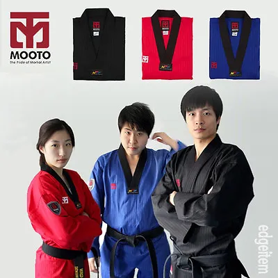 MOOTO BS4 COLOR Taekwondo Uniform Blue / Red / Black Dobok WTF Tae Kwon Do • $64.50