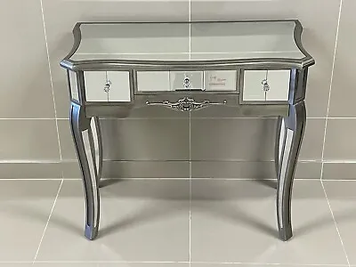 Argent Mirrored 1 Drawer Dressing Console Table Antique Silver Hall Table • £137.85