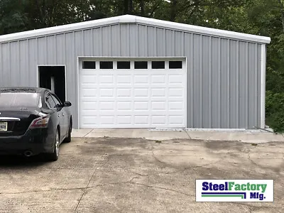 Steel Factory Mfg 24x24x8 Galvanized Steel Metal Storage Garage Building Kit • $11999