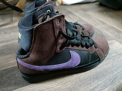 £20 • Buy Rare NIKE AIR BLAZER MID LADIES LACE UP TRAINERS  Brown Black Size 6