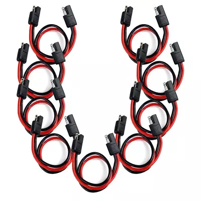 10 Pack 14 Gauge 12  Quick Disconnect 2 Pin Polarized Molded Power Connectors • $22.95