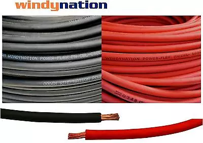 Welding Cable Red Black 2 AWG GAUGE COPPER WIRE BATTERY CAR SOLAR LEADS  • $27.35