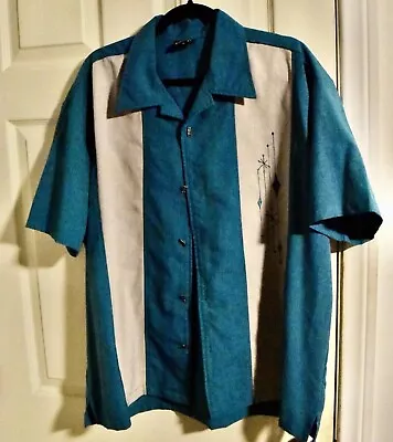 Steady Clothing “Mid Century Marvel” Bowling Rockabilly Button-Down Shirt Tiki • $29.99