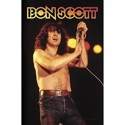 AC/DC Bon Scott Photo Poster Flag Premium Fabric Textile Wall Banner Official • $34.99