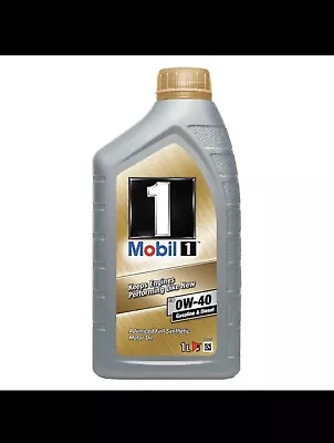 £9.49 • Buy Mobil 1 0W-40 Fully Synthetic Oil 1L Porsche A40 VW 502 00 505 00 MB 229.5 229.3