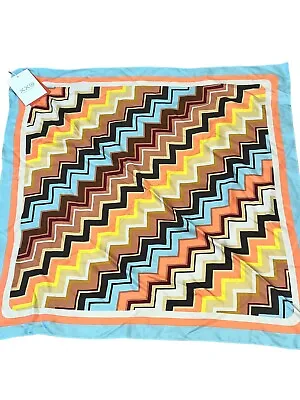 MISSONI Ladies SILK SCARF 27 X 27 TARGET 20TH ANNIVERSARY  Zig Zag Chevron NWT • $37.39