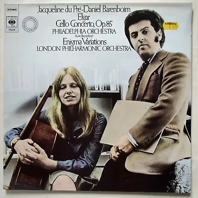 £8.99 • Buy Jacqueline Du Pre Daniel Barenboim Elgar Cello Concerto Cbs Masterworks 1976