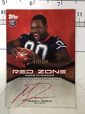 2012 Topps Red Zone #d /100 Rookie Autographs Auto Marcell Dareus #md Bills • $10