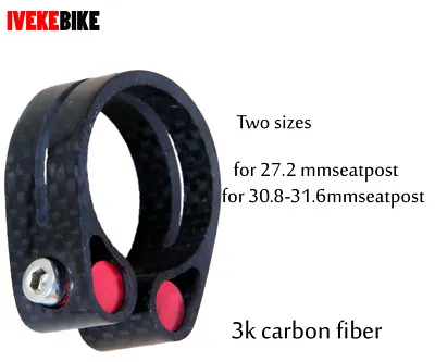 Bicycle Carbon Fiber MTB Road Bike Seatpost Clamps 34.9  For 27.2 30.8 31.6 Mm • $11.99